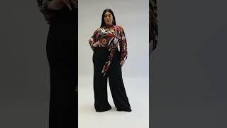 Plus size Fashion model  curvy women fashion Looking Luxury model in Giselle Jumpsuit set