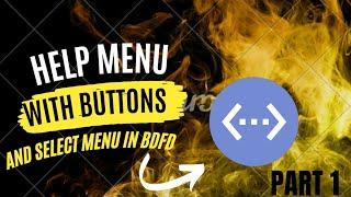 How to make help menu with buttons and select menu in BDFD #bdfd (part 1)