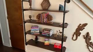 Industrial Pipe Shelving Wall Mounted, 42in Rustic Metal Floating Shelves Review