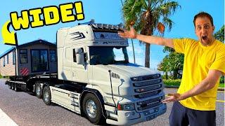 Delivering A BRAND NEW Caravan To The Beach In A SCANIA 730 V8 T-CAB | #truckertim