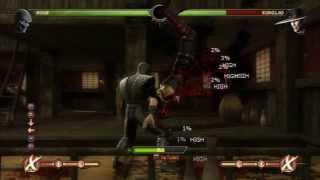 Noob Saibot Meterless Corner Combo (38%)