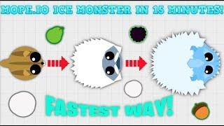 MOPE.IO HOW TO GET ICE MONSTER IN 15 MINUTES! FASTEST WAY TO LEVEL UP IN MOPE.IO (Mopeio Hack)