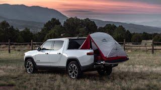 Camping In The Bed Of The Rivian R1T