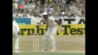 MALCOLM MARSHALL 4 (ONE HANDED) ENGLAND v WEST INDIES 3rd TEST MATCH DAY 3 HEADINGLEY JULY 14 1984