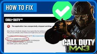 How to Fix MW3 Error code 0x00001338 12488N | Fix The application has unexpectedly stopped (2024)