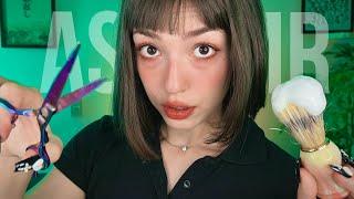 [ASMR] A FILHA DO BARBEIRO CORTA SEU CABELO ️