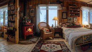 Warm Cottage Retreat | Relax to Crackling Fireplace Sounds in a Warm Log Cabin️