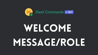 welcome message using slash commands bot