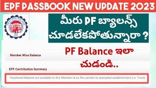 EPF Passbook New Update Exempted Trust | How to View EPF Balance Exempted EPF Trust