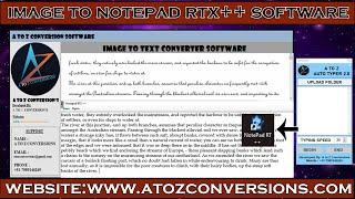 Image to Notepad rtx++ conversion software | auto typer software for notepad rtx++