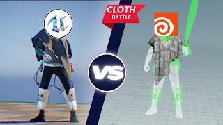 Real-Time vs Traditional cloth : Unreal Engine vs Houdini Battle