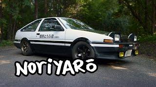 Initial D replica drifting at Gunsai Touge in Japan