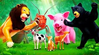 Magical Jungle Diorama: Fun Animal Moments with Good vs Bad and Giant vs Small Showdowns!