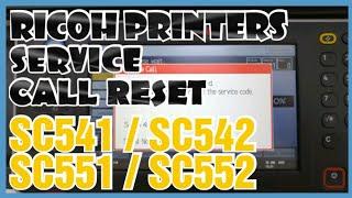 RICOH PRINTER'S SERVICE CALL SC541/542,551/552IIDTechTV