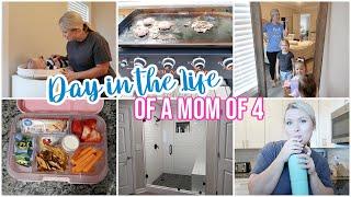 REALISTIC DAY IN THE LIFE OF A MOM OF 4 | COOKING, CLEANING, PACKING