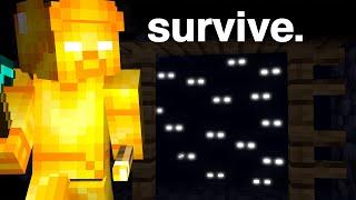 Surviving Minecraft Cave World with Horror Mods