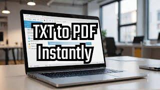 How to Convert TXT to PDF in Seconds - No Software Needed!