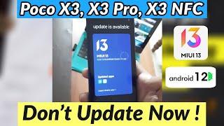 Poco X3, X3 nfc, X3 Pro Android 12 miui 13 Update  #pocox3 #pocox3nfc #shorts