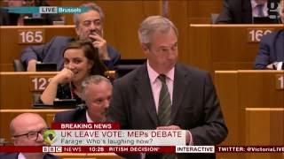 Nigel Farage to MEPs: 'most of you have never done a proper job'