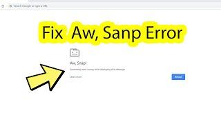 Aw, Snap Chrome error Windows 10