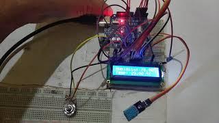 Interfacing LCD and DHT11 Temperature Sensor with Arduino