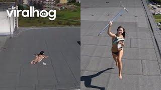 Drone Helicopter Spies on Woman || ViralHog