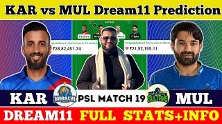 KAR vs MUL Dream11 Prediction|KAR vs MUL Dream11|KAR vs MUL Dream11 Team|