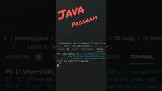 #shorts #java swapping two numbers. #java #program #codingstatus #viral #programminglanguage