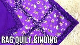 HOW TO ADD A BORDER ONTO YOUR RAG QUILT / RAG QUILT EDGES / RAG QUILT BINDING (NEW RAG QUILT IDEA)