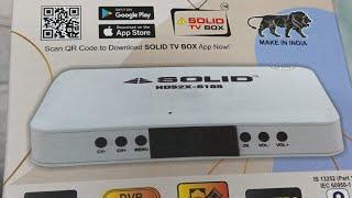 SOLID 6165 HDs2 s2x HD ( Hevc)10 BIT  NEW HD Box UNBOXING VIEDO New channels New  Box sales