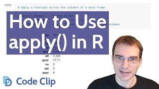 How To Use Apply in R