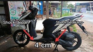 Cara pasang peninggi shock depan / shock belakang motor