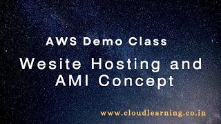 AWS Online Class Demo - EC2 Website Hosting, AMI Concept (English)