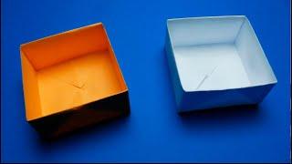 Как сделать коробочку из бумаги. Оригами коробочка