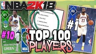 TOP 100 PLAYERS OF 2018 LIST! NBA 2K18 SQUAD BUILDER