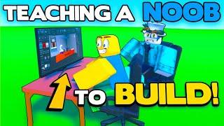 Teaching My Noob Friend To Build on Roblox (He's a Pro Now)