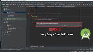 How to remove error from Android Studio when creating new ACTIVITY easily!!
