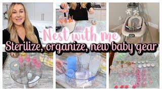 NEST WITH ME | SANITIZE, BABY BOTTLE ORGANIZATION, KITCHEN ORGANIZATION | Tara Henderson