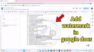 How to insert a picture watermark in google docs