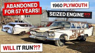 1960 Plymouth Station Wagon with a Stuck Engine!! Abandoned Since 1968! Will It Run?!?