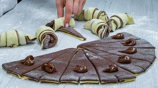 Atrag toate privirile! Cornulete din aluat bicolor si Nutella. Cookrate-Romania