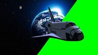 Space Shuttle Fly By - free green screen - free use