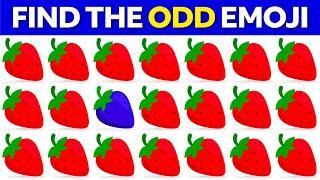 FIND THE ODD EMOJI OUT by Spotting The Difference! | Odd One Out Puzzle | Find The Odd Emoji Quizzes