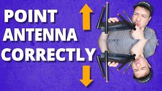 Does changing where your router's antenna point give you faster WIFI speed?