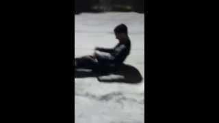 Failed attempt at snow sliding