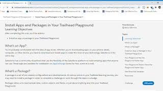 Developer Trailmix1 Install Apps and Packages in your trailhead playground