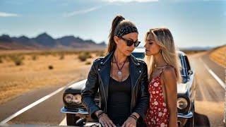 Young blonde meets an Older woman on the road - Desert Roads - Lesbian Love Video