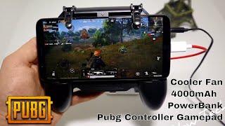 Pubg Controller Gamepad Pubg Mobile Trigger L1R1 Shooter Joystick Game Cooler Fan 4000mAh Power Bank