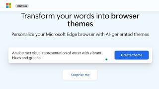 Microsoft Edge AI theme Generator - Create Themes and Apply to Browser