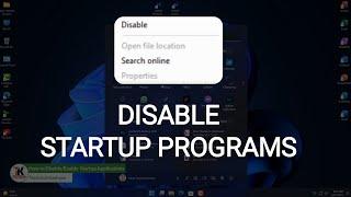 How to Disable/Enable Startup Programs/Applications in Windows 11/10/8 | Disable Background Programs